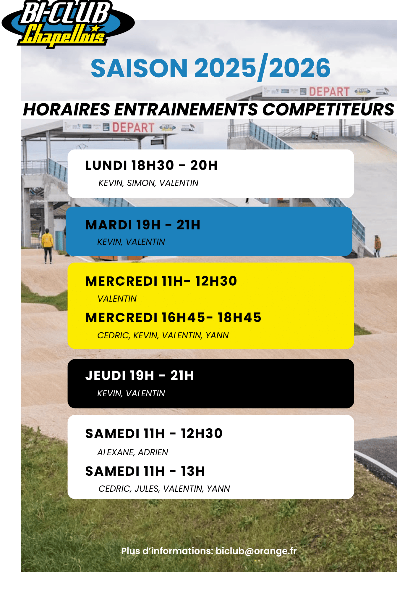 Horaires 2025-2026 (1) Horaires 2025-2026 (1)