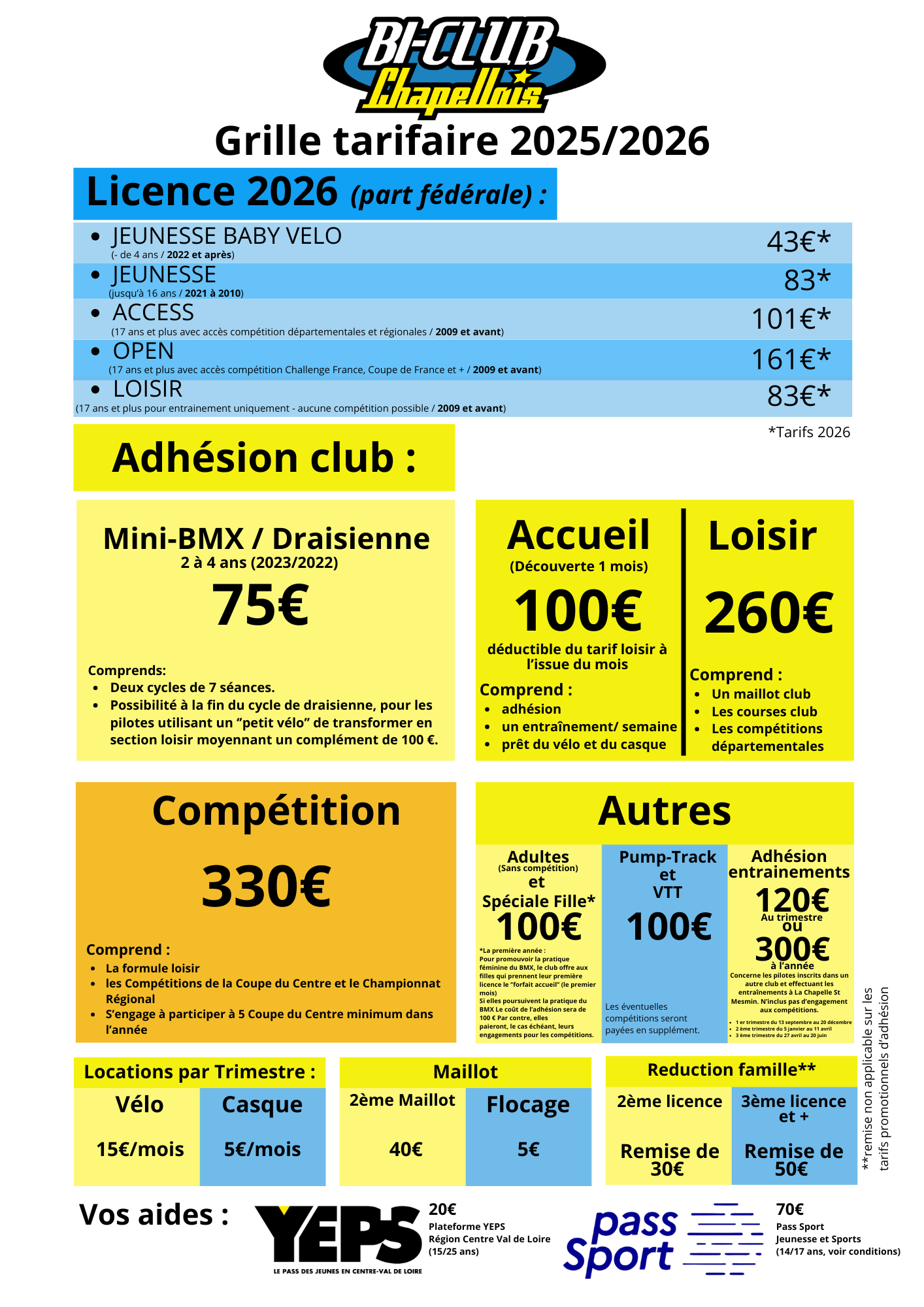 Grille tarifaire 20252026